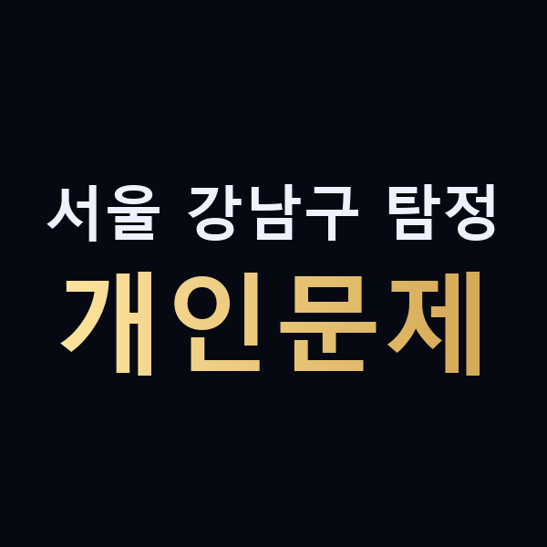 서울 강남구 탐정 개인문제 맥가이버