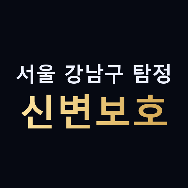 서울 강남구 탐정 신변보호 맥가이버