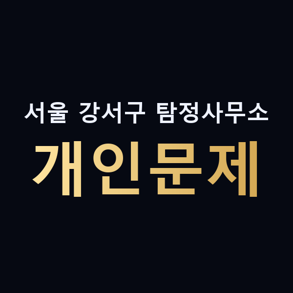 서울 강서구 탐정사무소 개인문제 맥가이버