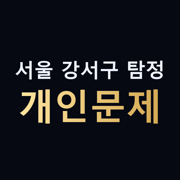서울 강서구 탐정 개인문제 맥가이버