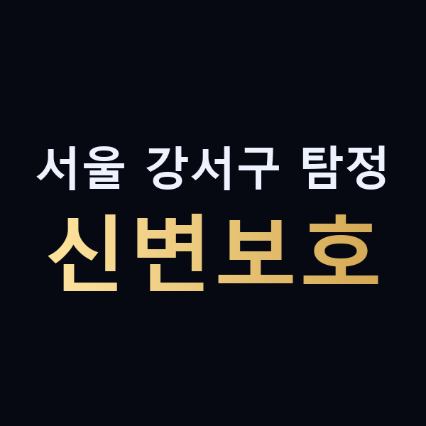 서울 강서구 탐정 신변보호 맥가이버