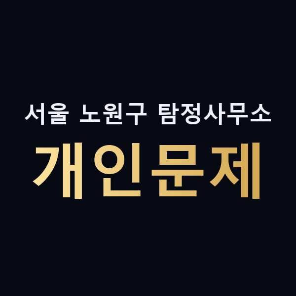 서울 노원구 탐정사무소 개인문제 맥가이버