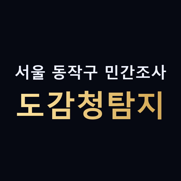 서울 동작구 민간조사 도감청탐지 맥가이버