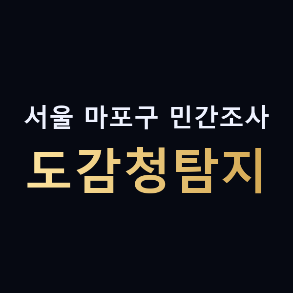 서울 마포구 민간조사 도감청탐지 맥가이버
