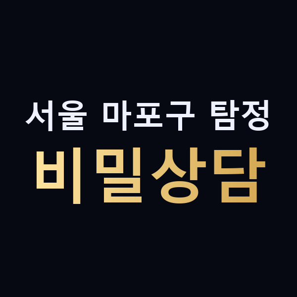 서울 마포구 탐정 비밀상담 맥가이버