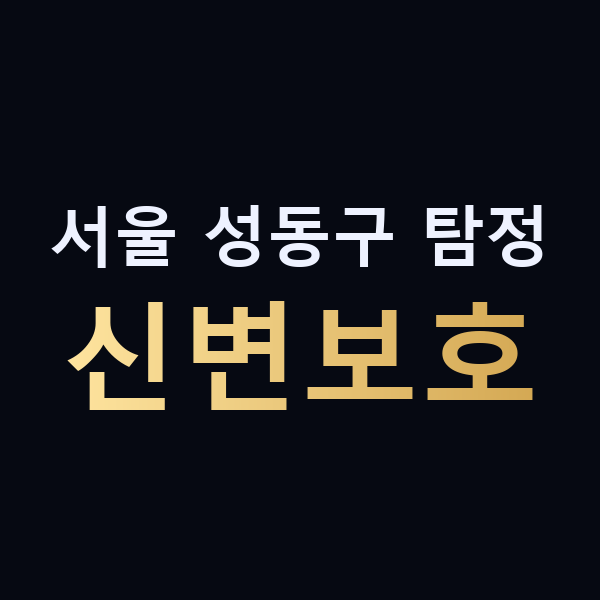 서울 성동구 탐정 신변보호 맥가이버