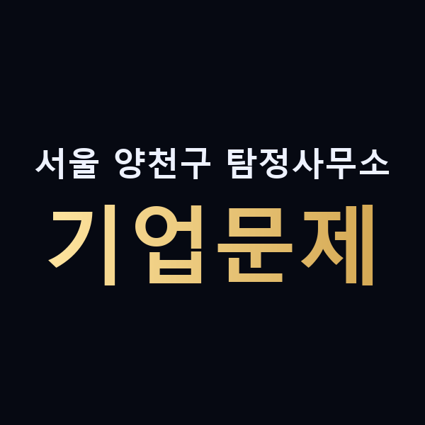 서울 양천구 탐정사무소 기업문제 맥가이버