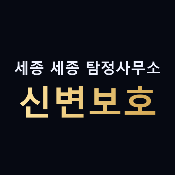 세종 세종 탐정사무소 신변보호 맥가이버