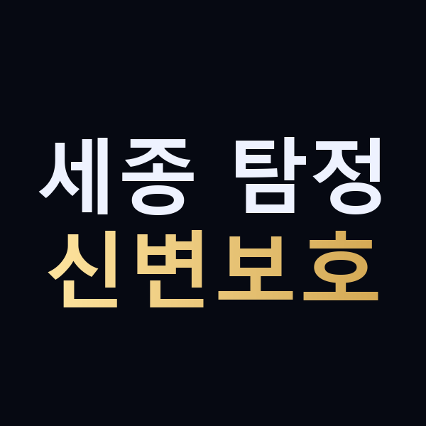 세종 탐정 신변보호 맥가이버