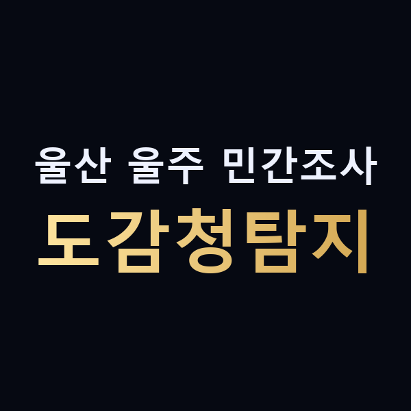 울산 울주 민간조사 도감청탐지 맥가이버