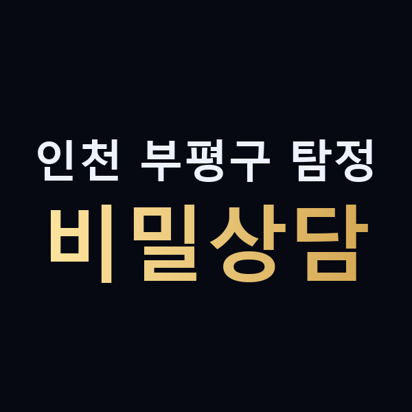 인천 부평구 탐정 비밀상담 맥가이버