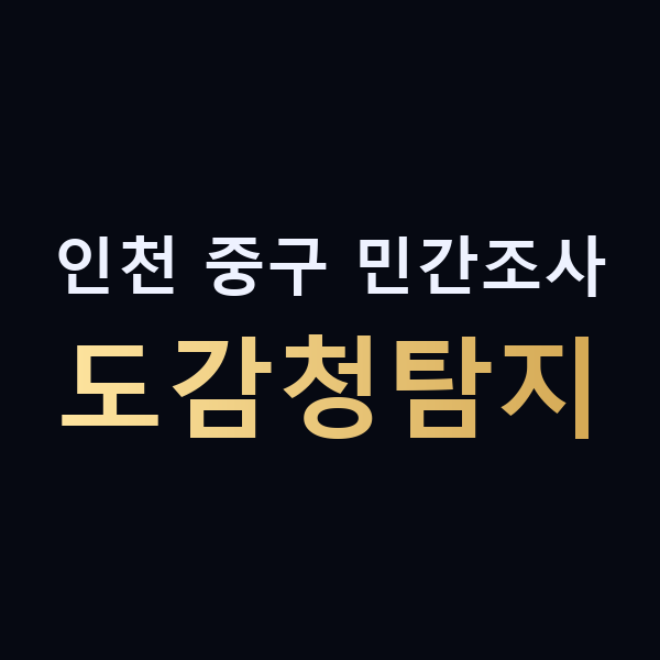 인천 중구 민간조사 도감청탐지 맥가이버