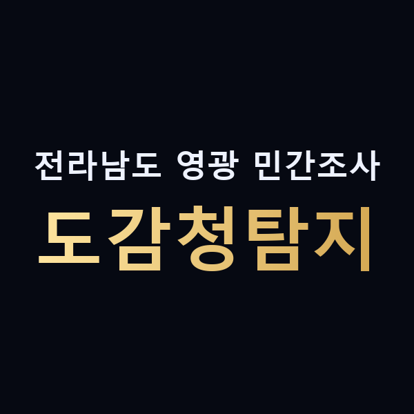전라남도 영광 민간조사 도감청탐지 맥가이버