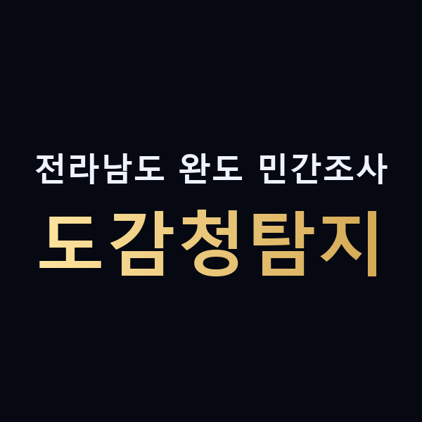 전라남도 완도 민간조사 도감청탐지 맥가이버