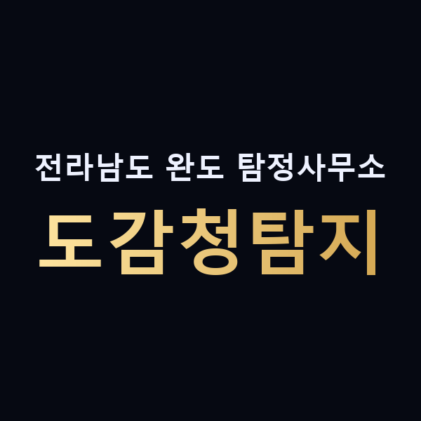 전라남도 완도 탐정사무소 도감청탐지 맥가이버