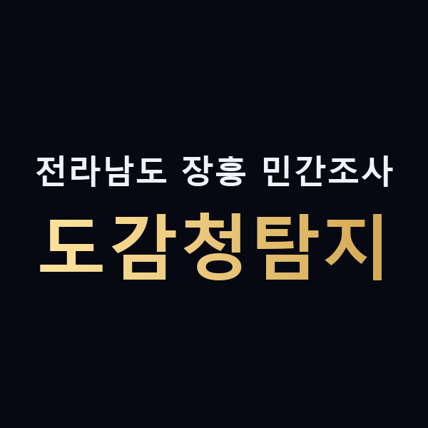 전라남도 장흥 민간조사 도감청탐지 맥가이버