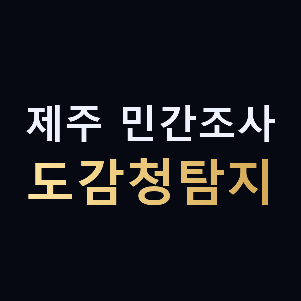 제주 민간조사 도감청탐지 맥가이버
