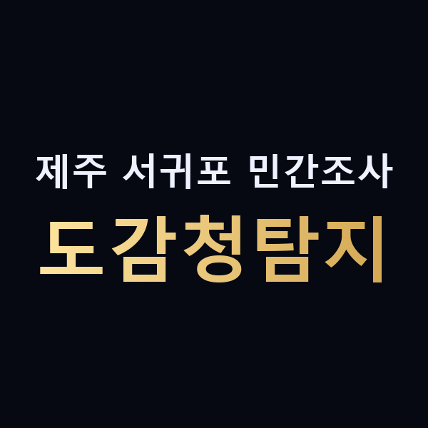 제주 서귀포 민간조사 도감청탐지 맥가이버
