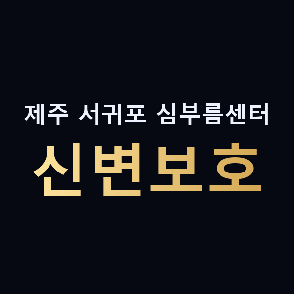 제주 서귀포 심부름센터 신변보호 맥가이버