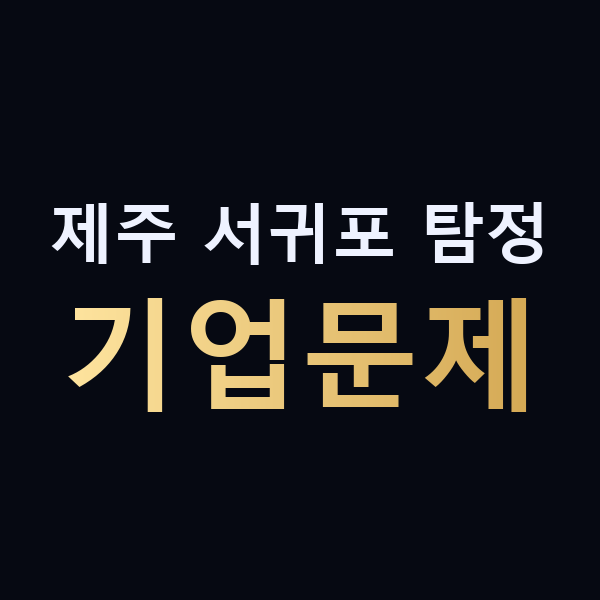 제주 서귀포 탐정 기업문제 맥가이버