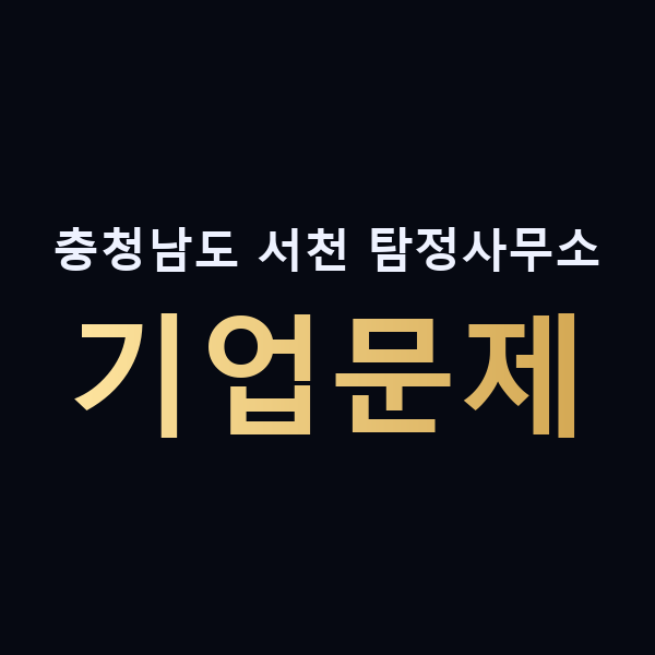 충청남도 서천 탐정사무소 기업문제 맥가이버