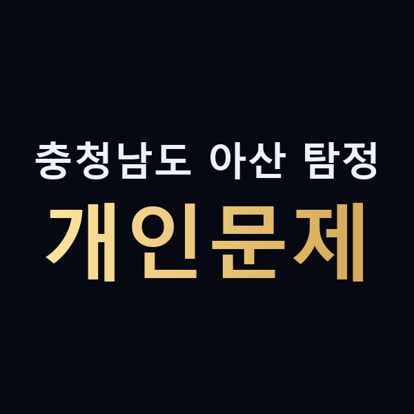 충청남도 아산 탐정 개인문제 맥가이버