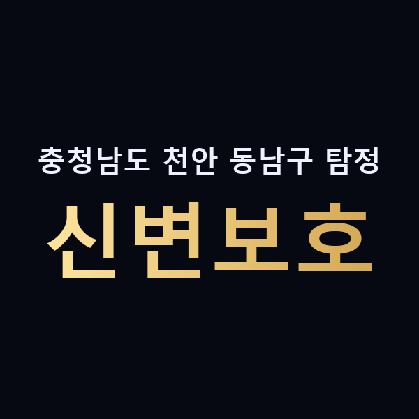충청남도 천안 동남구 탐정 신변보호 맥가이버