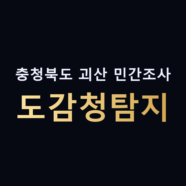 충청북도 괴산 민간조사 도감청탐지 맥가이버
