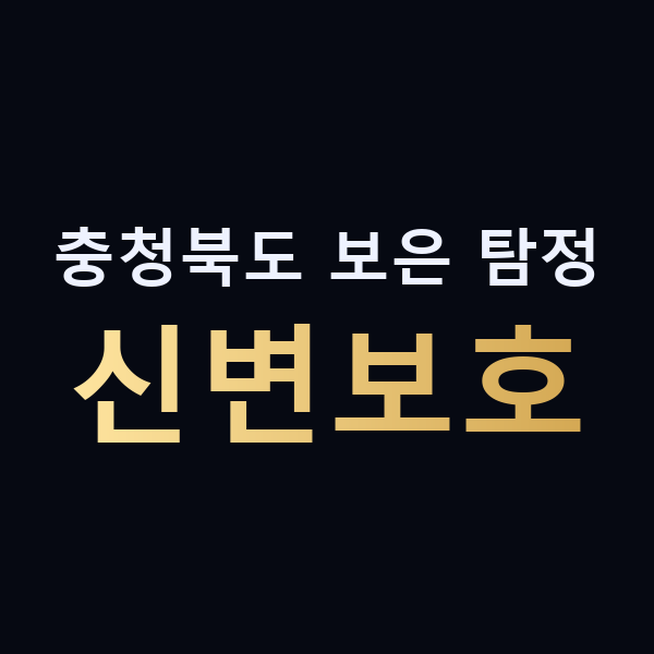 충청북도 보은 탐정 신변보호 맥가이버