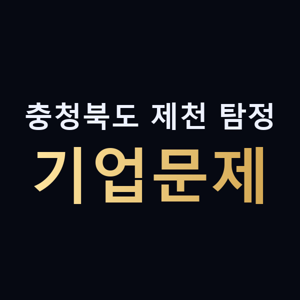 충청북도 제천 탐정 기업문제 맥가이버