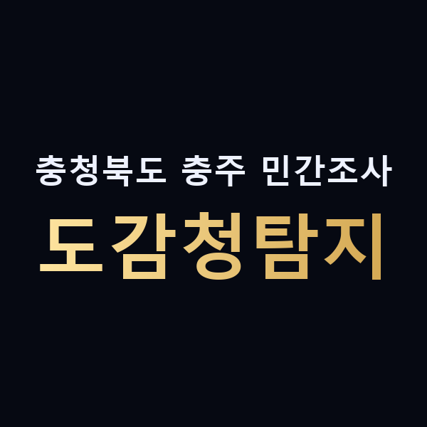 충청북도 충주 민간조사 도감청탐지 맥가이버