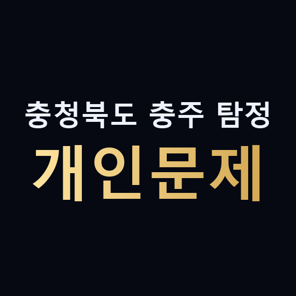 충청북도 충주 탐정 개인문제 맥가이버